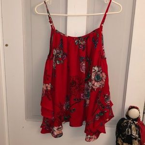 Red and Floral shirt